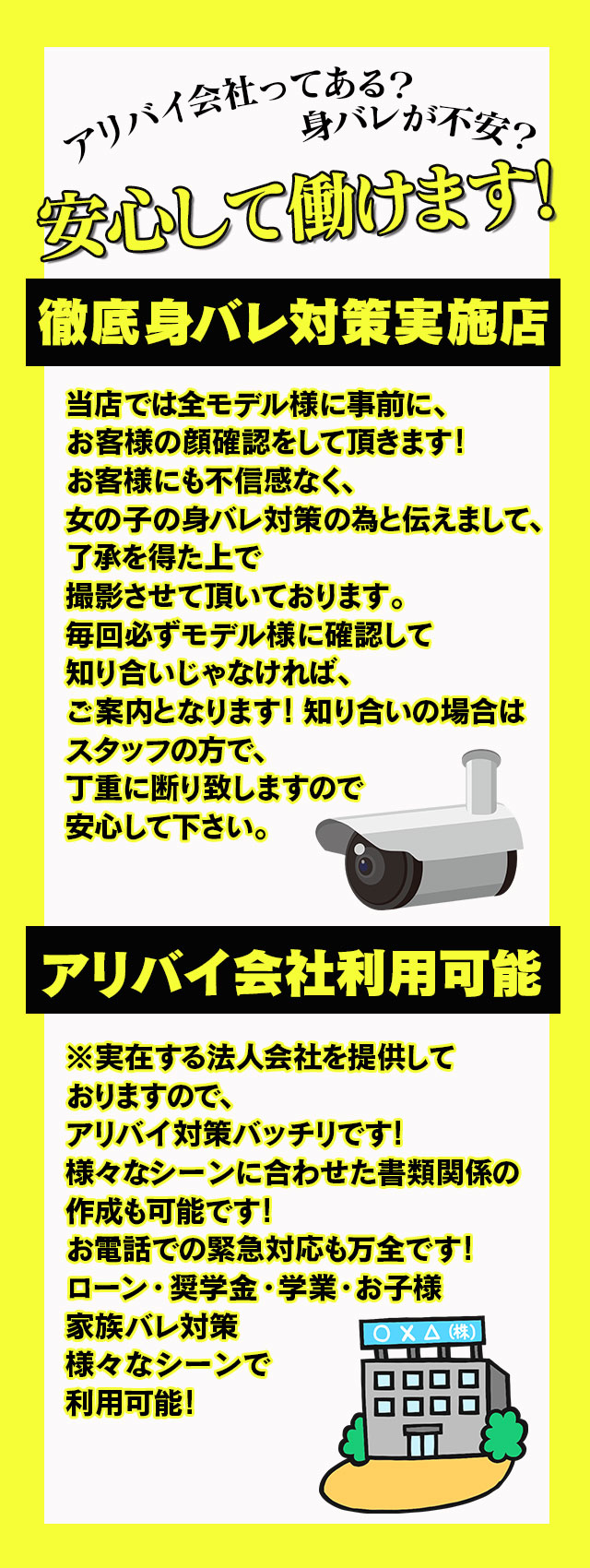 身バレ対策(取り組み)